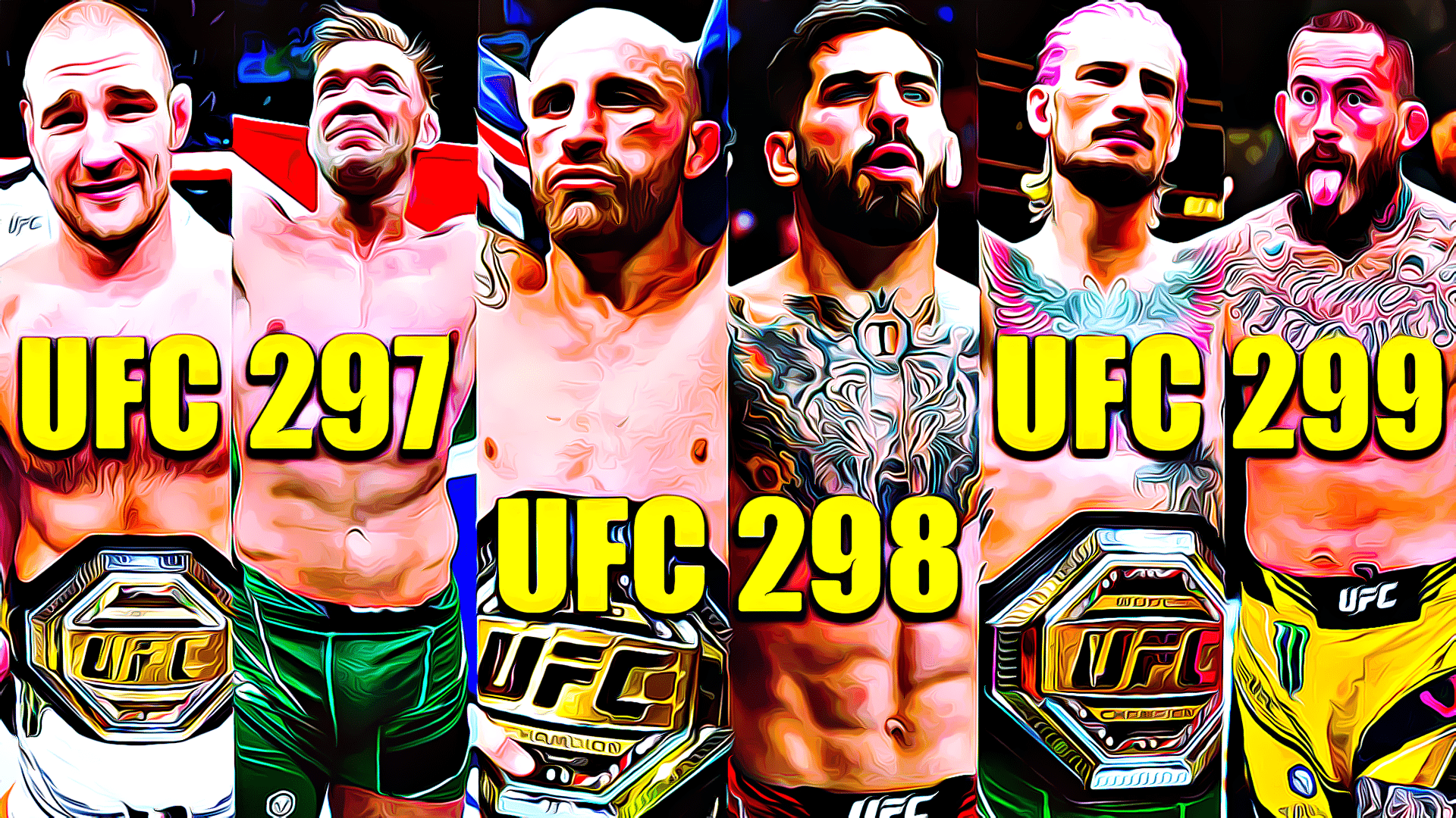 Upcoming Title Fights for UFC 297, UFC 298, UFC 299 Unveiled